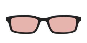 The Black With Coral Pink Lens
