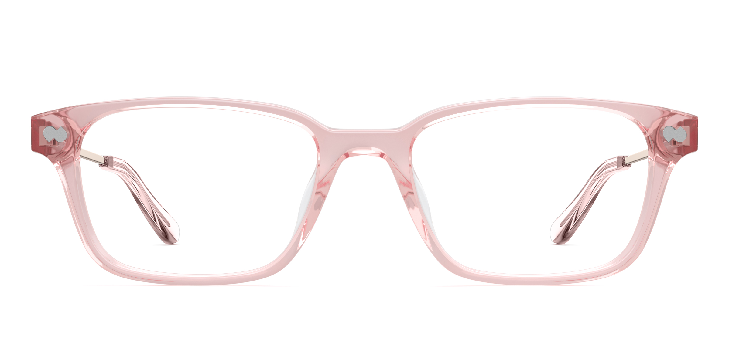 The Finley - Pink Clear Acetate Rose Gold Metal - Image 2