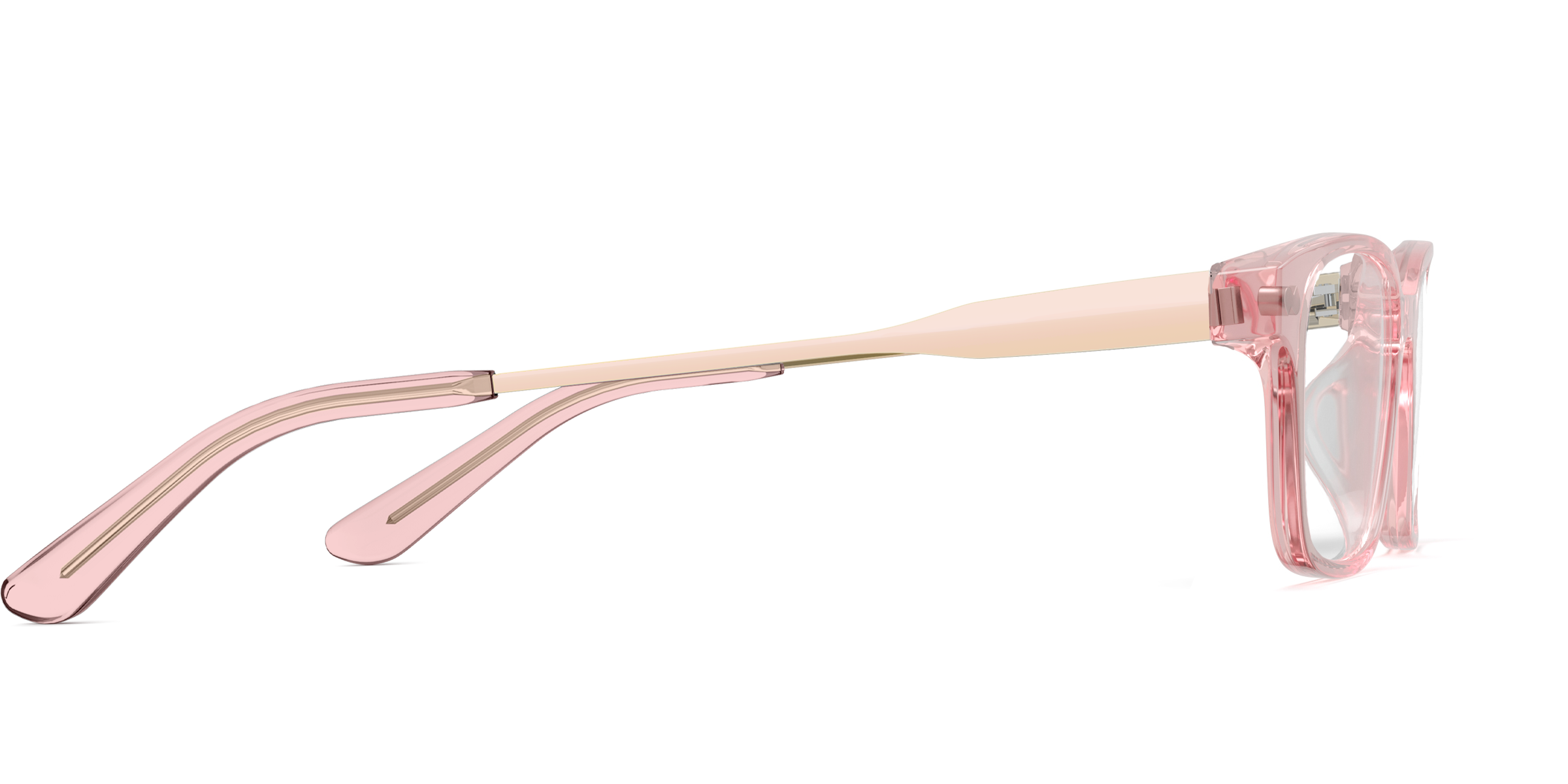 The Finley - Pink Clear Acetate Rose Gold Metal - Image 3
