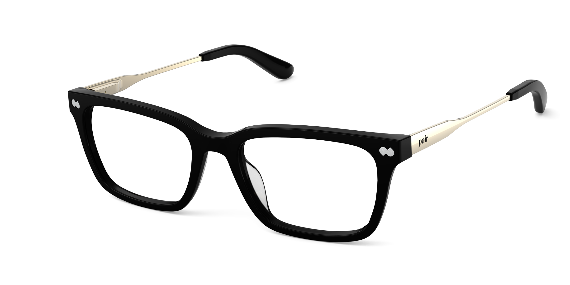 The Larkin - Black Acetate Gold Metal