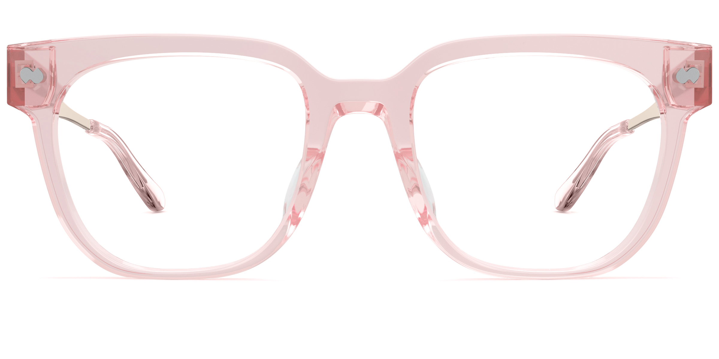 The Murphy - Pink Clear Acetate Rose Gold Metal - Image 2