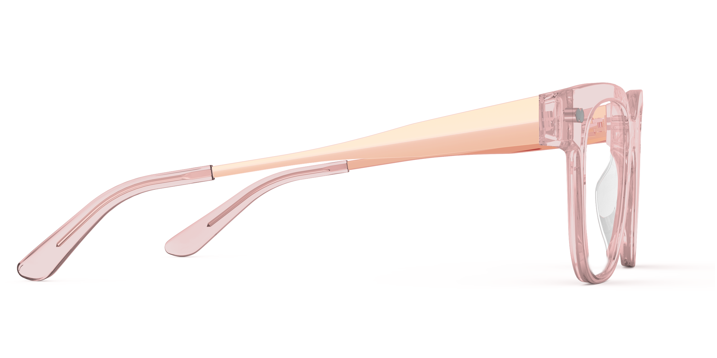 The Murphy - Pink Clear Acetate Rose Gold Metal - Image 3