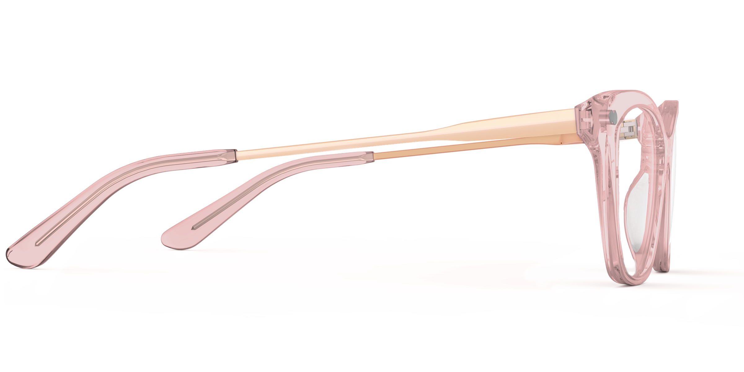 The Wanda - Pink Clear Acetate Rose Gold Metal - Image 3