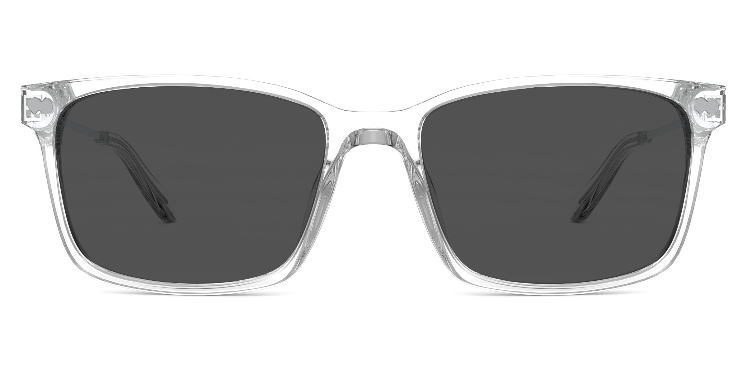 The Kirby - Crystal Clear Acetate Silver Metal Sun - Image 3