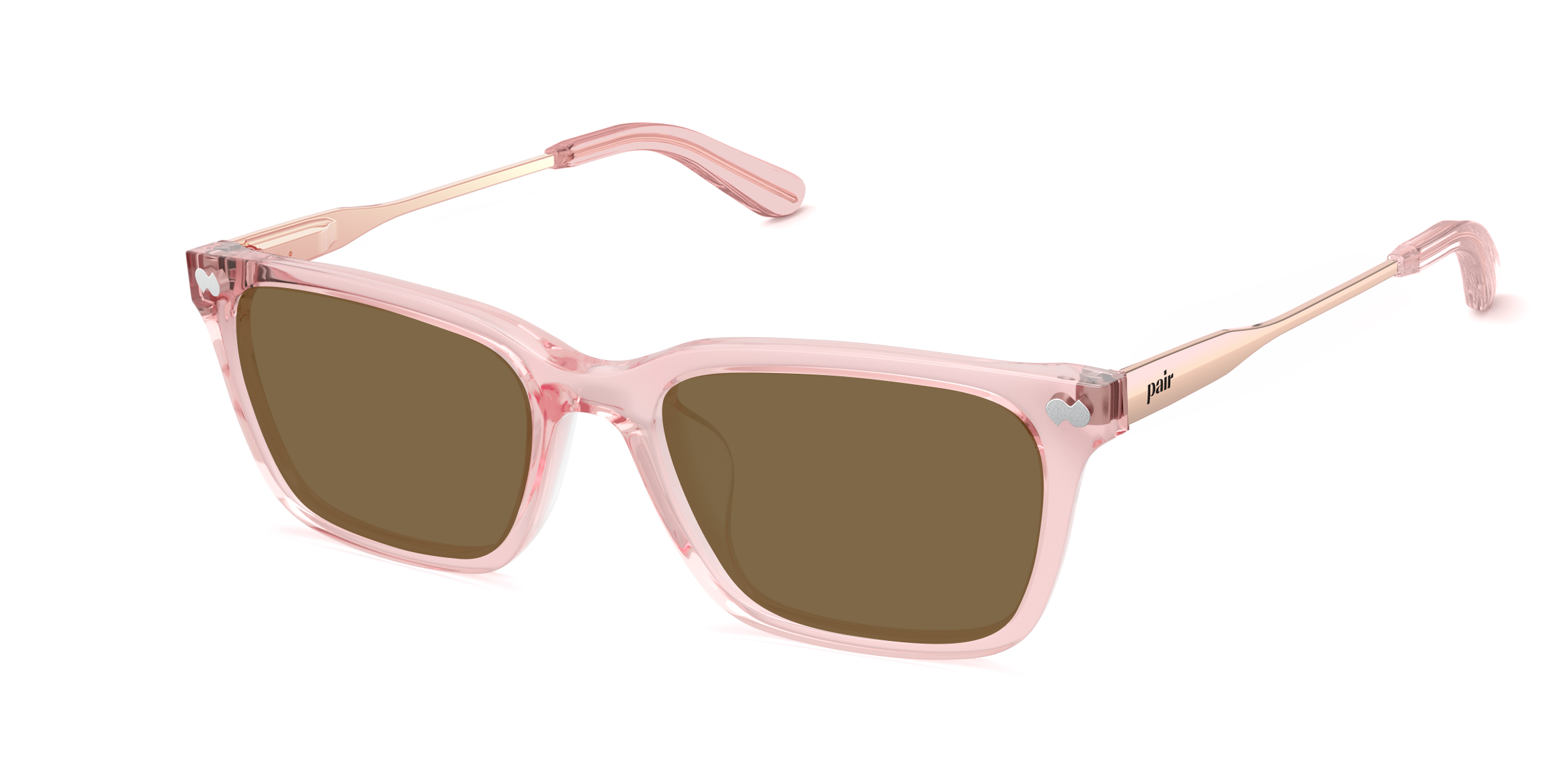 The Larkin - Pink Clear Acetate Rose Gold Metal Sun - Image 2