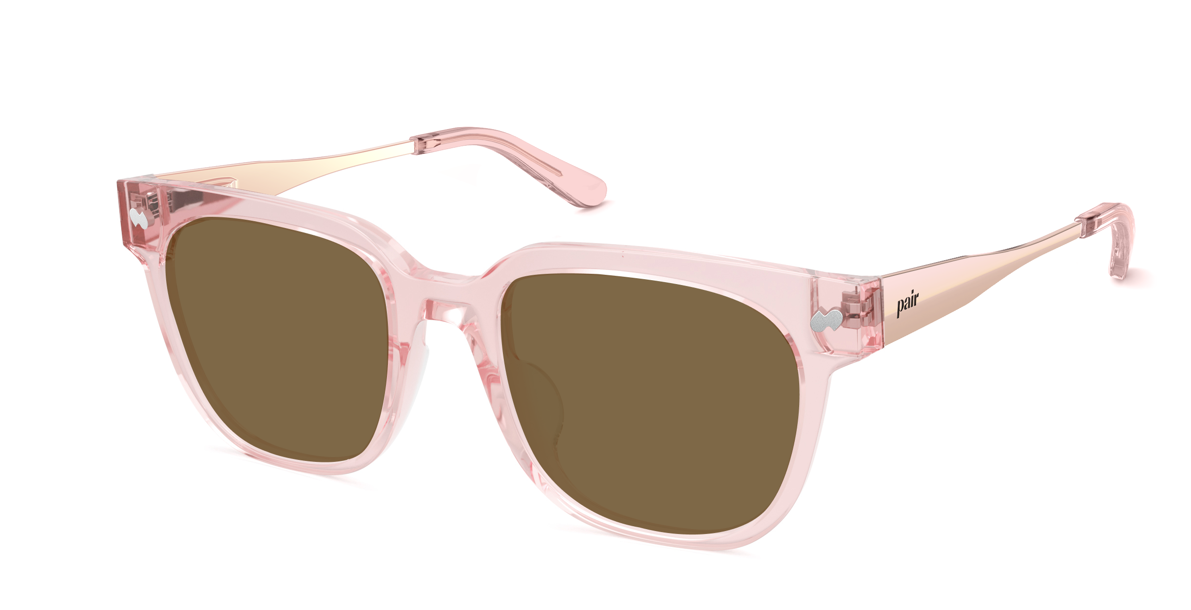 The Murphy - Pink Clear Acetate Rose Gold Metal Sun - Image 2