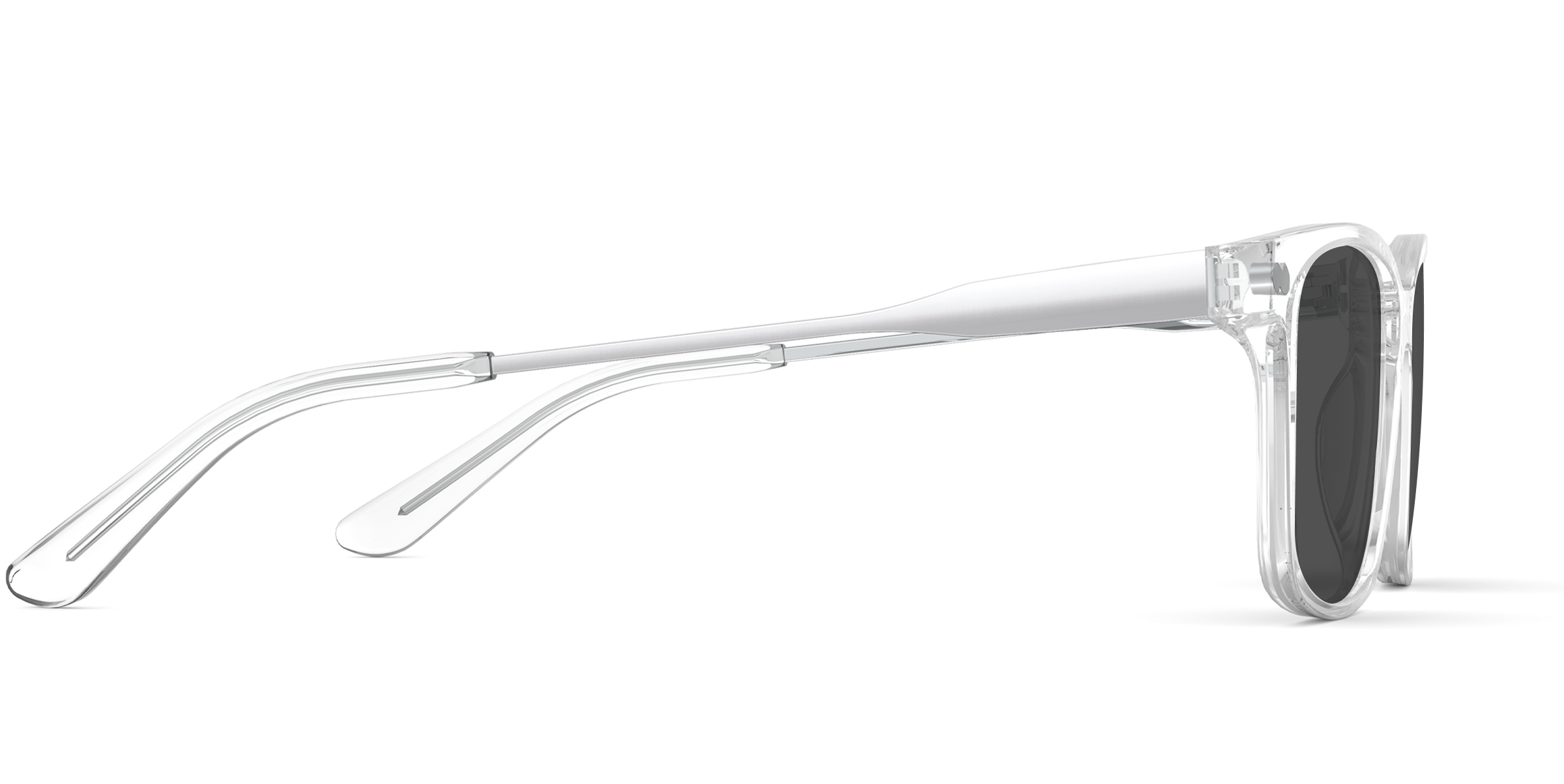 The Kirby - Crystal Clear Acetate Silver Metal Sun - Image 5