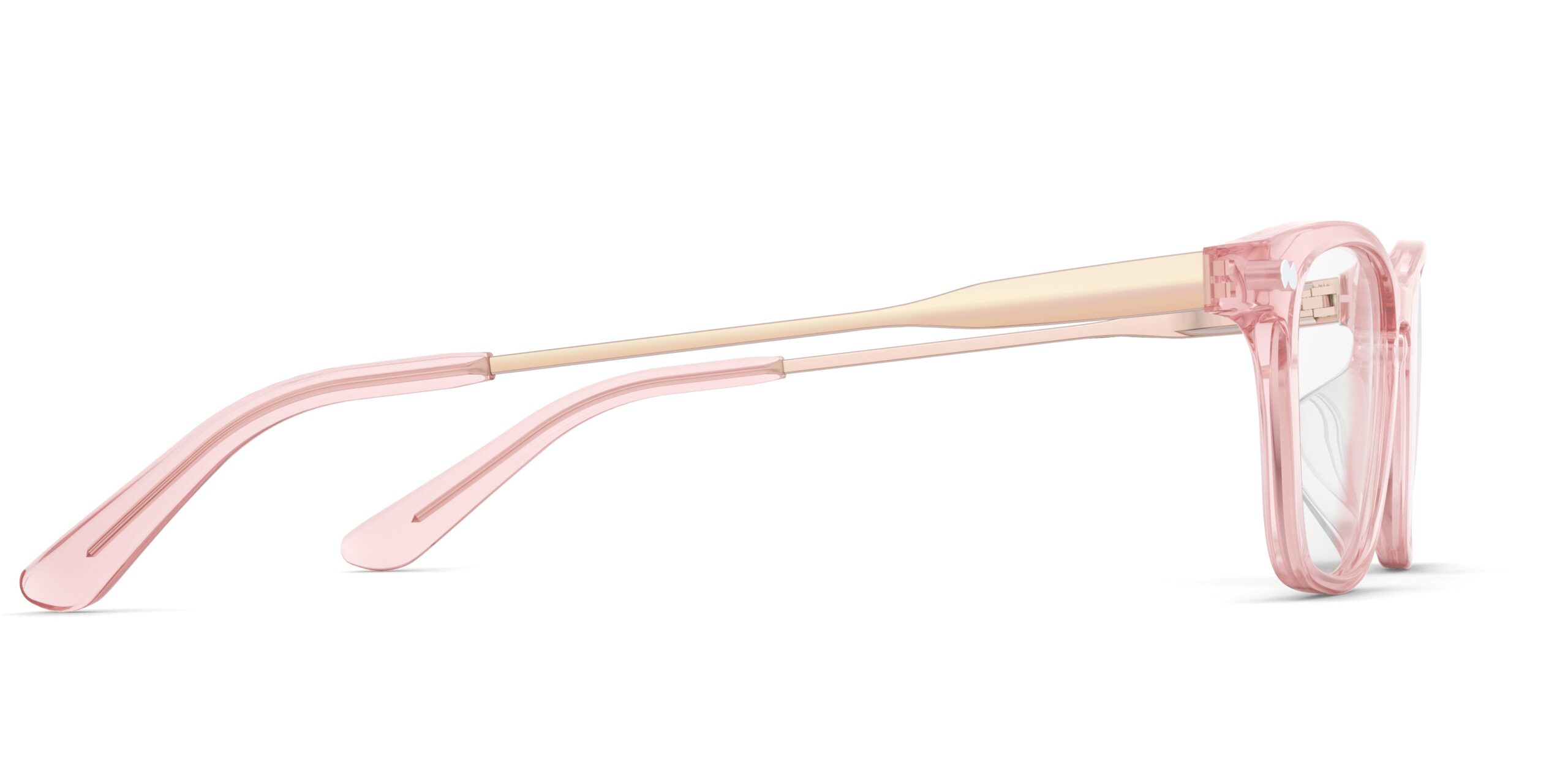 The Casper - Pink Clear Acetate Rose Gold Metal - Image 3