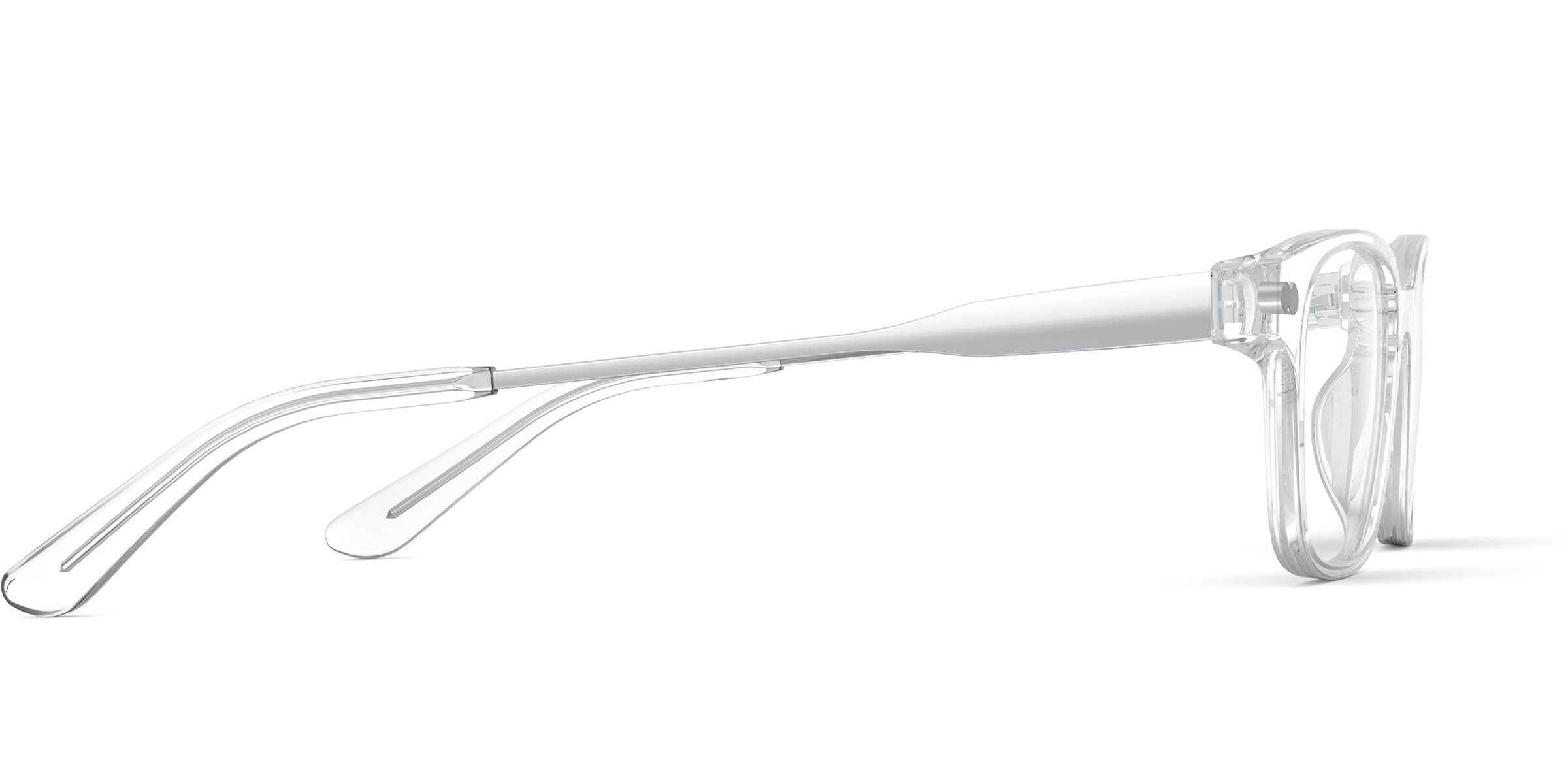 The Finley - Crystal Clear Acetate Silver Metal - Image 3