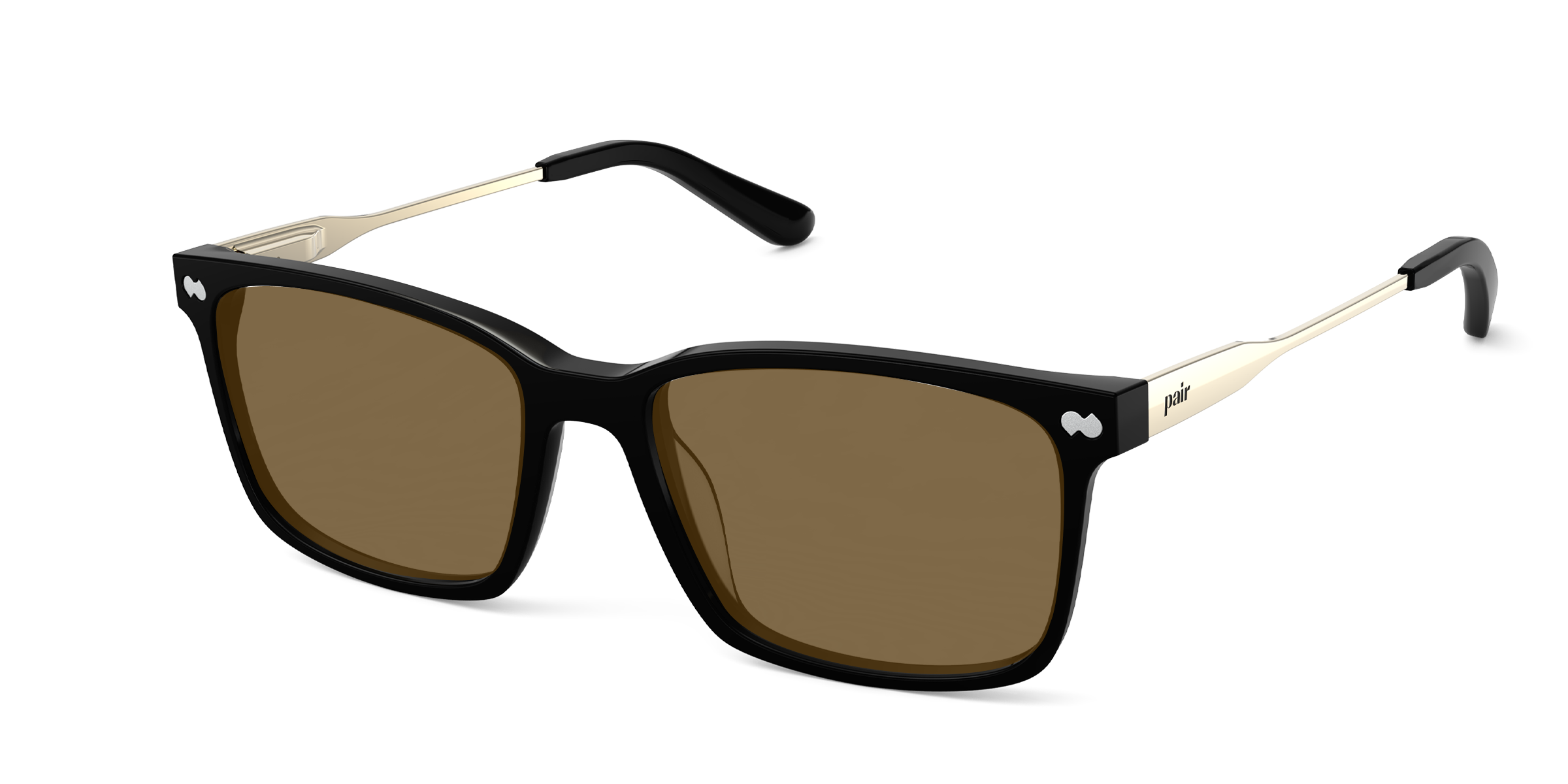 The Kirby - Black Acetate Gold Metal Sun - Image 2