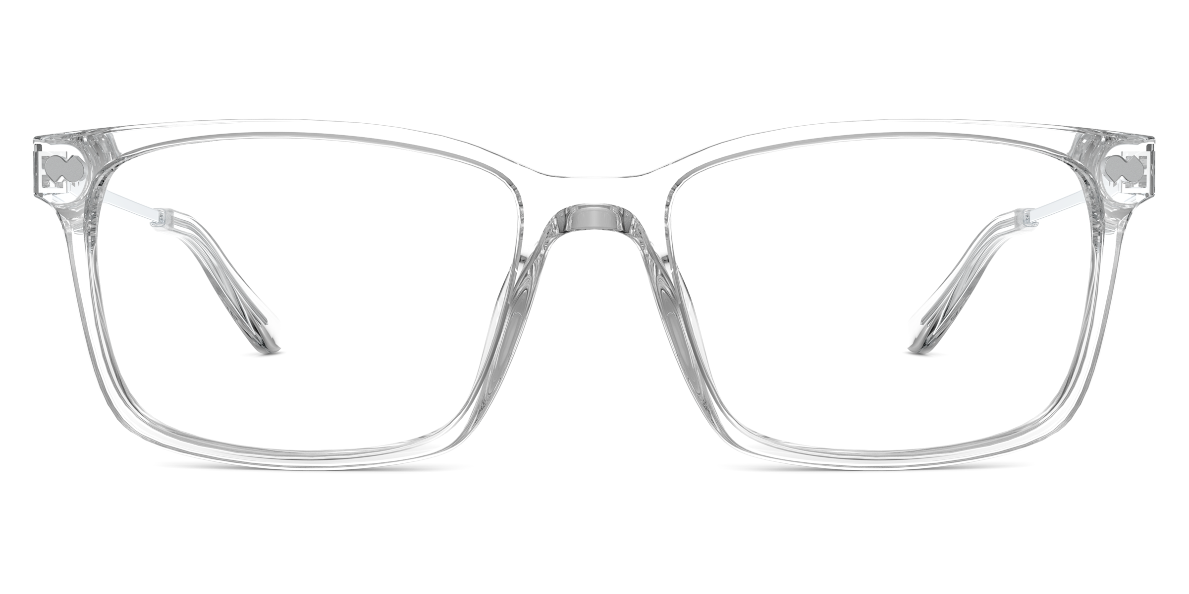 The Kirby - Crystal Clear Acetate Silver Metal - Image 2