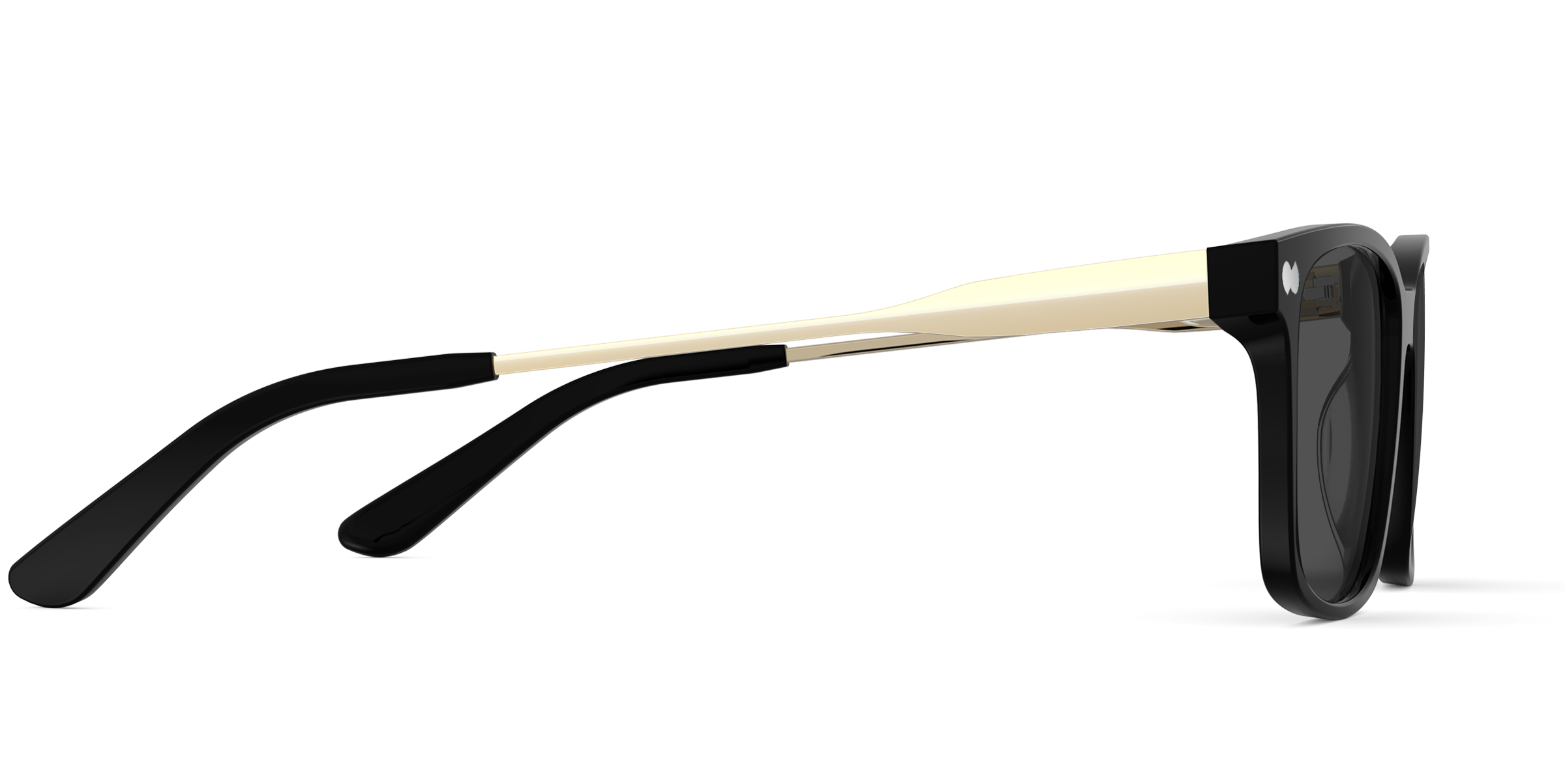 The Kirby - Black Acetate Gold Metal Sun - Image 5