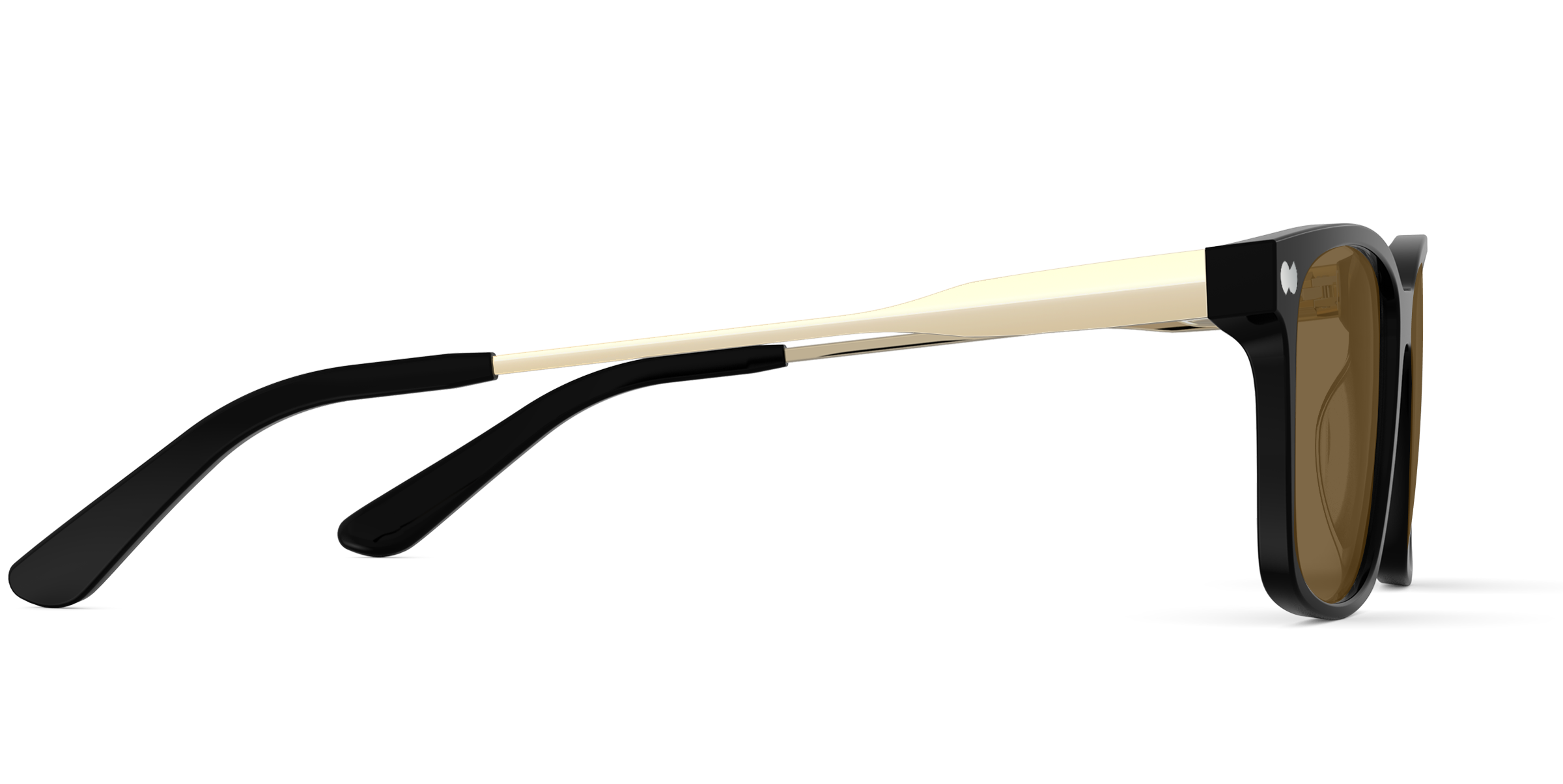 The Kirby - Black Acetate Gold Metal Sun - Image 6