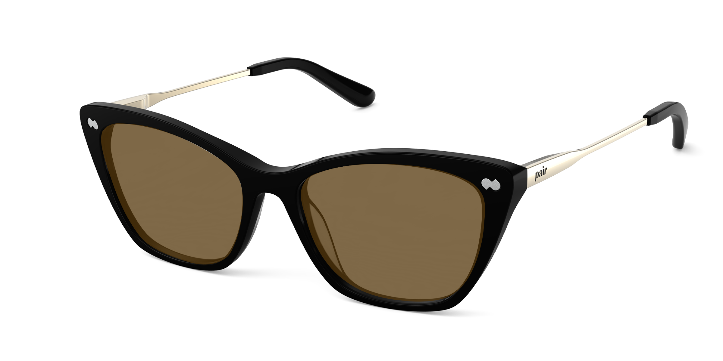 The Wanda - Black Acetate Gold Metal Sun - Image 2
