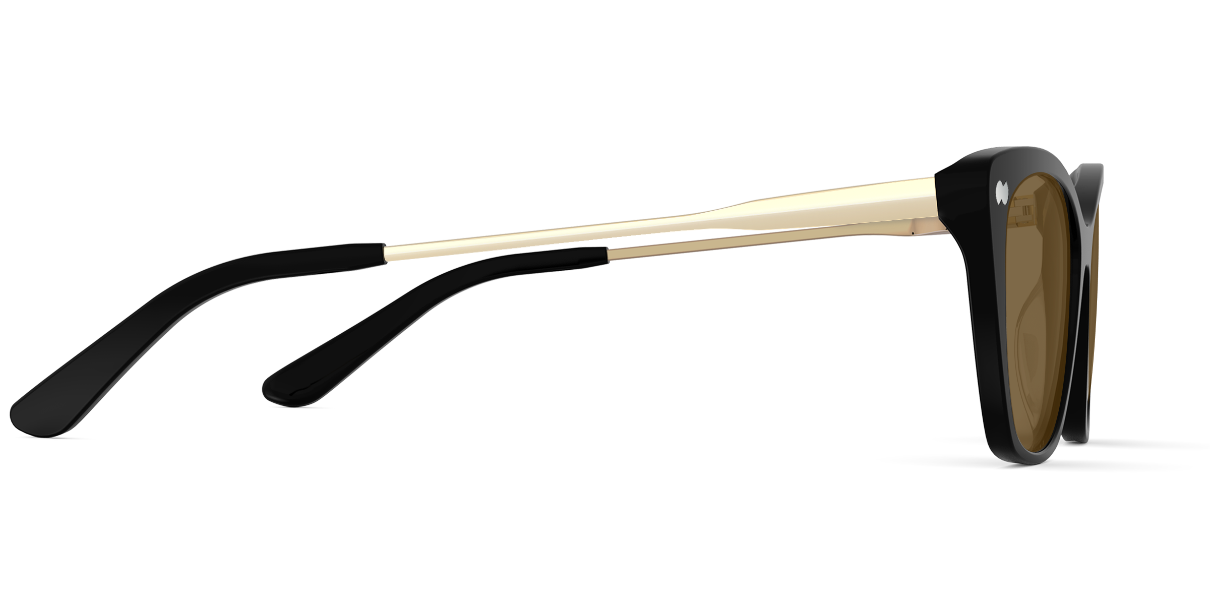 The Wanda - Black Acetate Gold Metal Sun - Image 6